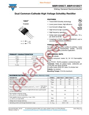MBRB10100CT-E3/4W datasheet  